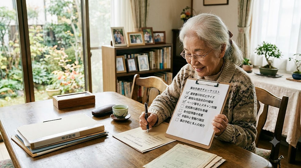 自筆証書遺言書保管制度の法務局受付要件を満たしているか確認する事前チェックリスト