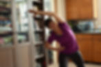 Picture of a woman stretching.