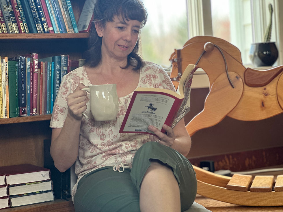 Reading a book