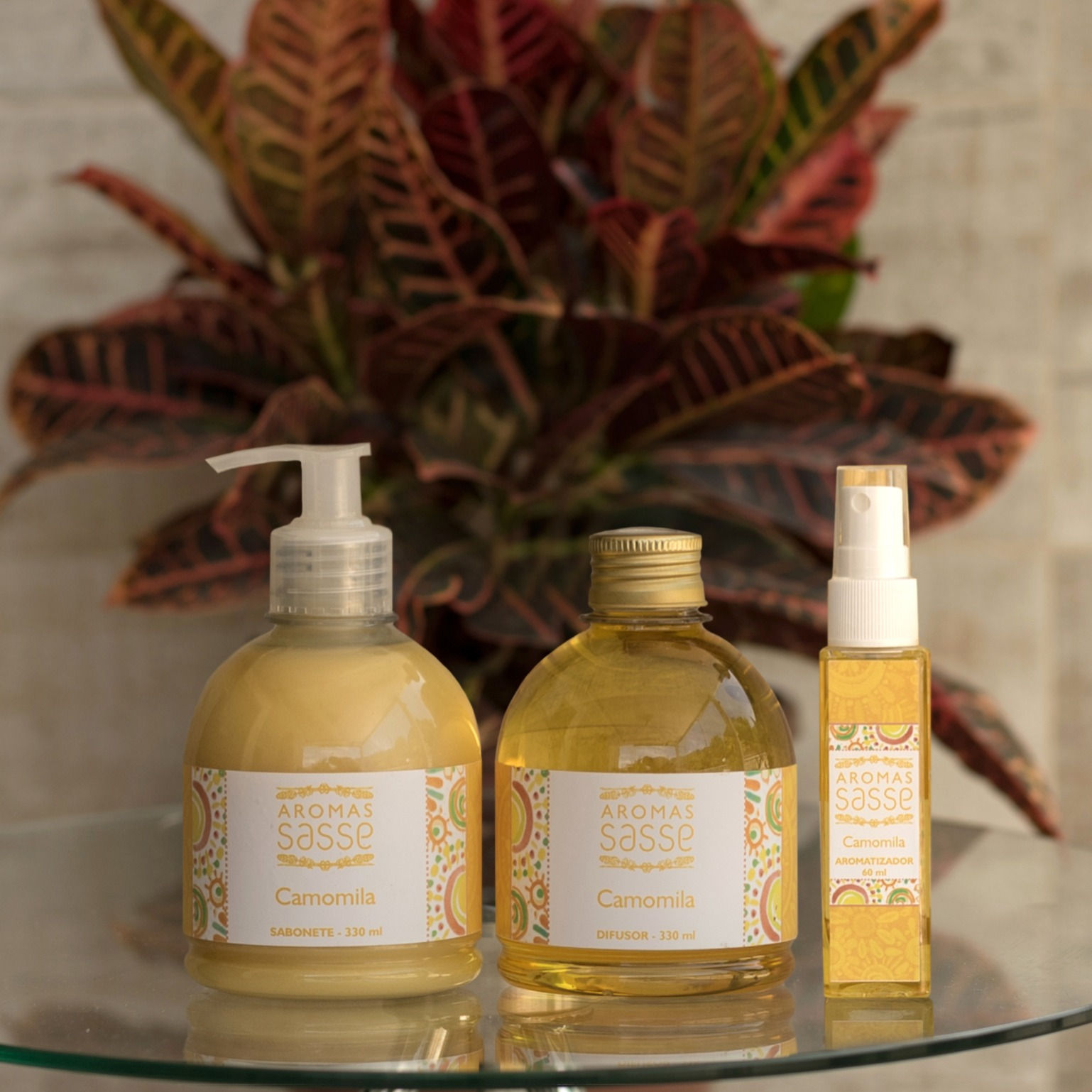 Kit Sabonete + Difusor + Aromatizador Camomila - Plástico 330ml + 70ml