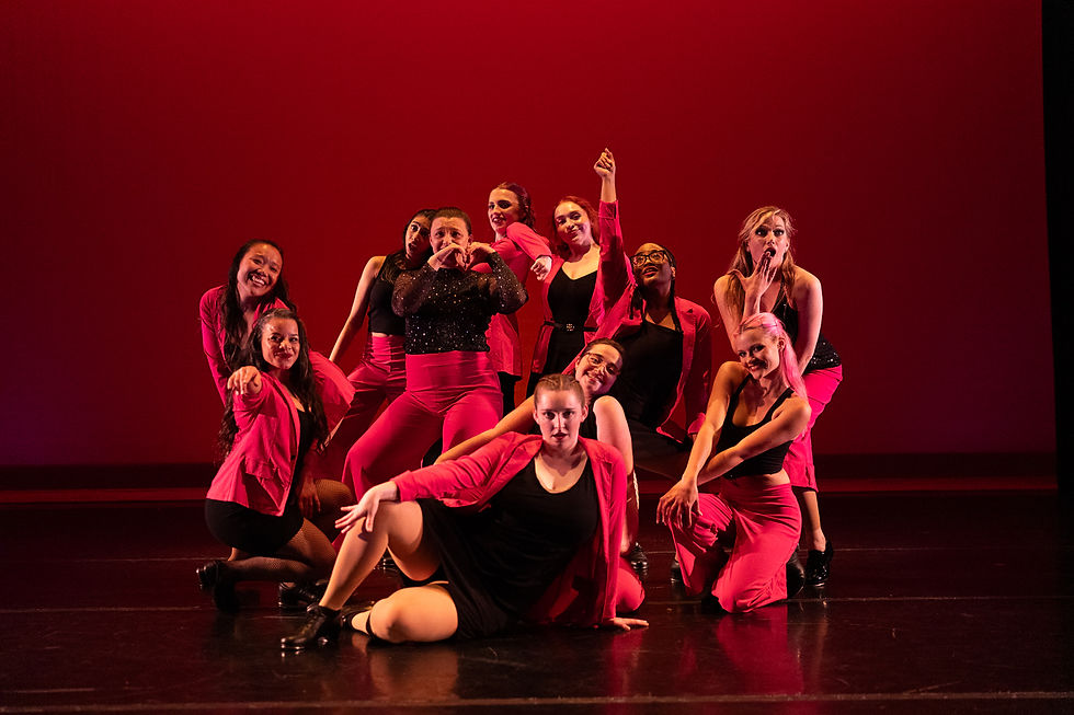 Adult Dance Company in Boston dancers posing on stage