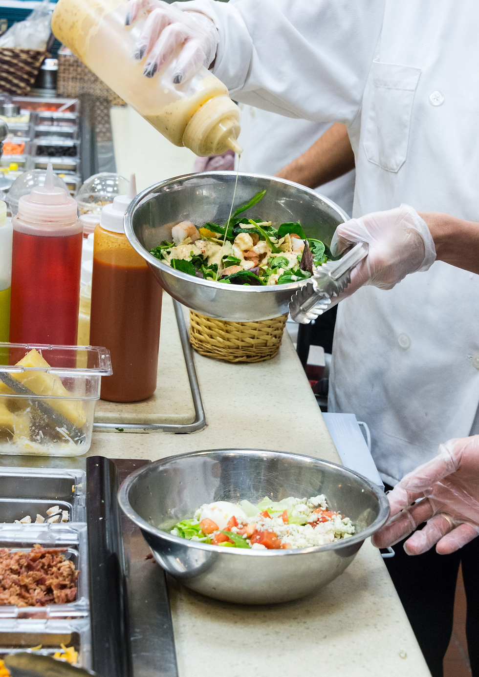 preparing meal in workplace