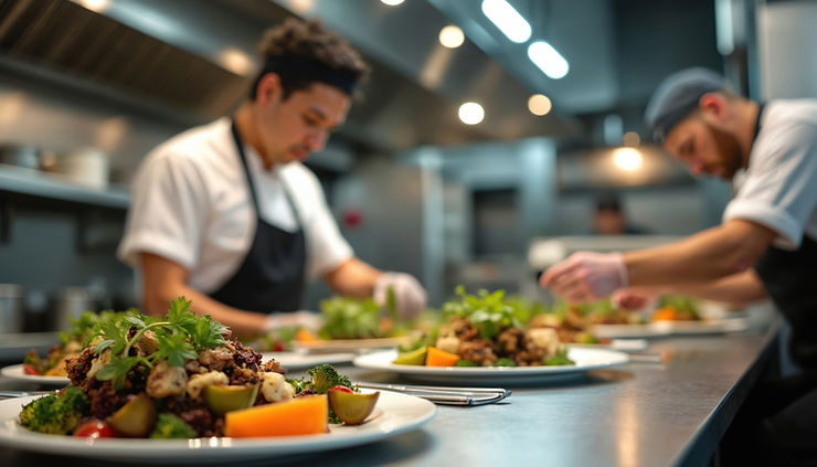 CCSL chefs preparing fresh food for staff restaurant in Cork