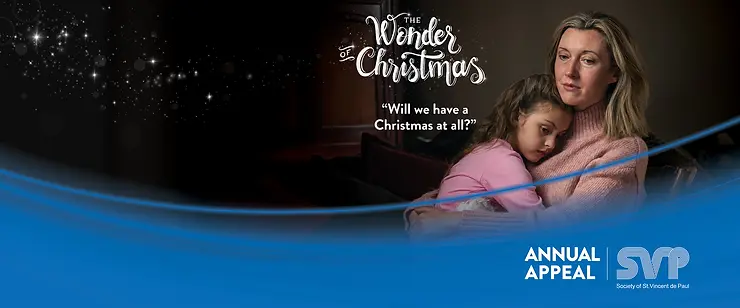 Image of people in need at Christmas for St Vincent de Paul fundraising campaign for CCSL