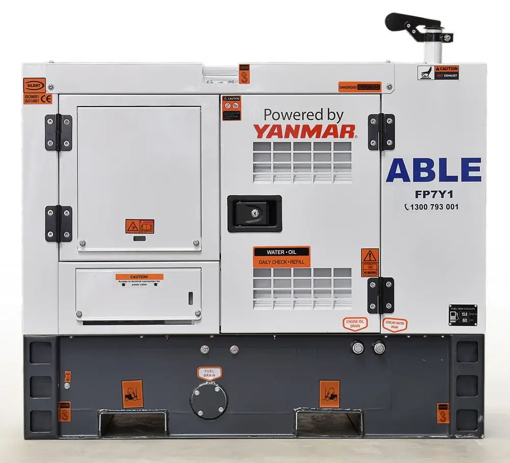 7 kVA Generator 240V 25Amps - YANMAR Powered
