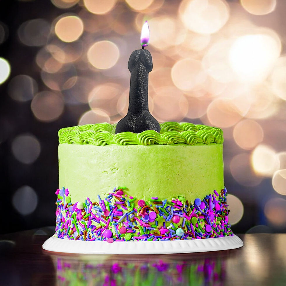 Thumbnail: Glitterati Black Glitter Penis Candle