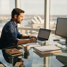 Digital marketing professional in Sydney office