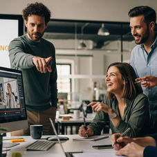 video marketing business team
