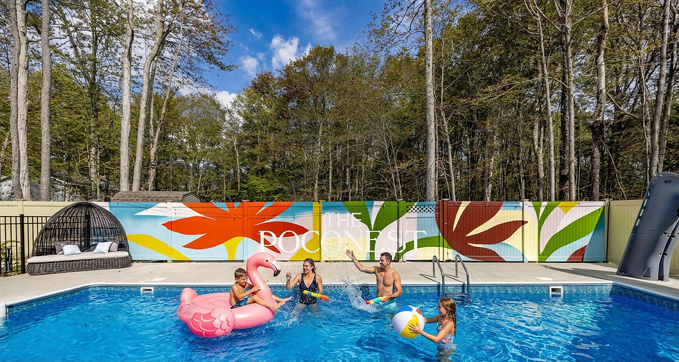 Poconos mountain retreat surrounded by nature, offering a perfect weekend getaway at The Poconest