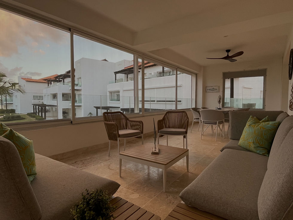 Scenic outdoor view from a luxury vacation rental apartment in Punta Cana
