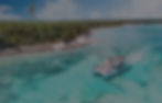 Aerial ocean view over a luxury vacation rental area in Punta Cana