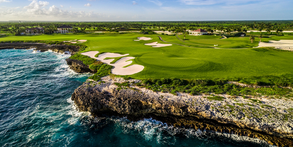 Beautiful coastline and rugged terrain surrounding Corales Golf Course at Punta Cana Resort & Club