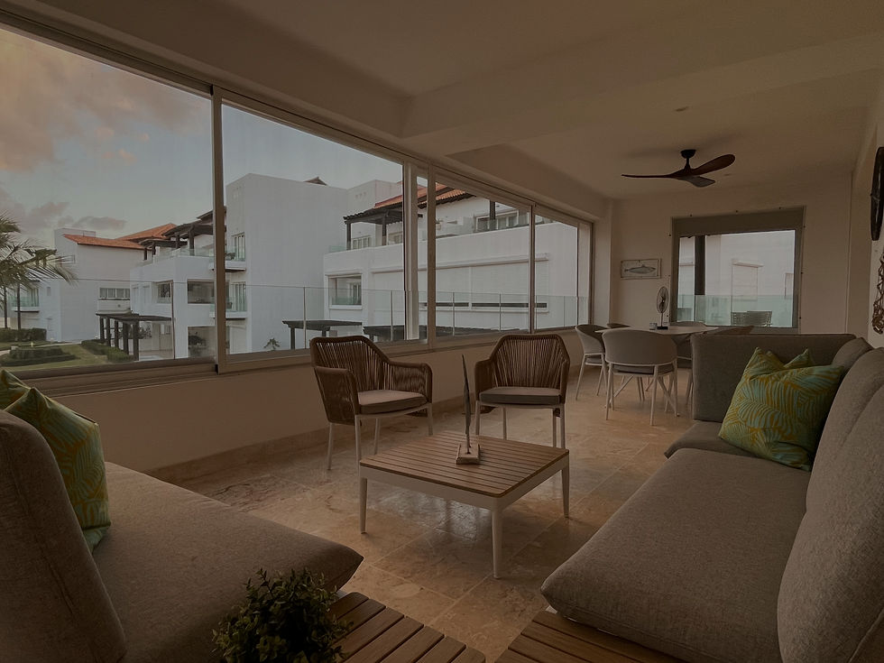Ocean view from a beachfront vacation rental apartment in Punta Cana