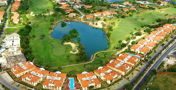 Scenic view of Cocotal Golf Course nestled among Punta Cana’s resort area
