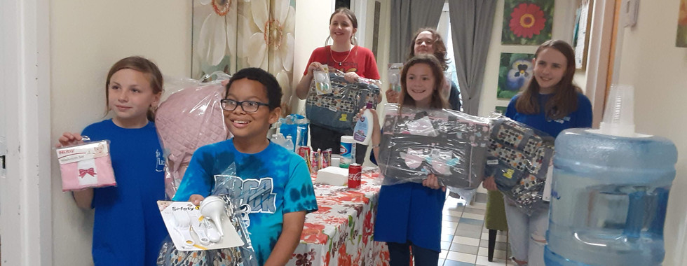 Our Kidz exited to bring the gifts they made