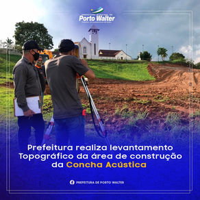 Topografia é feita em área para construção de concha acústica