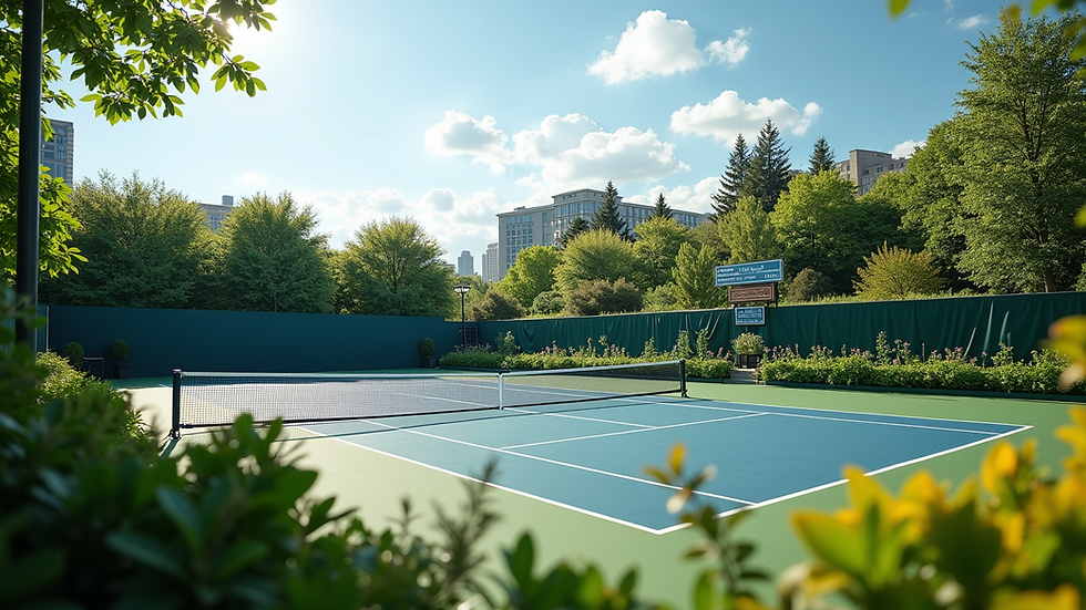 Wide angle view of the National Tennis Center in Beijing