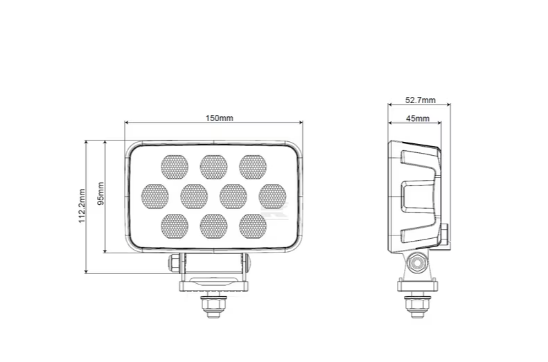 Thumbnail: Werklamp led, 100W, rechthoekig.