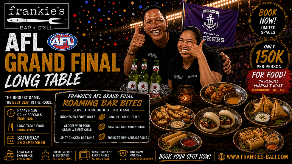 AFL Grand Final Long Table - Upstairs