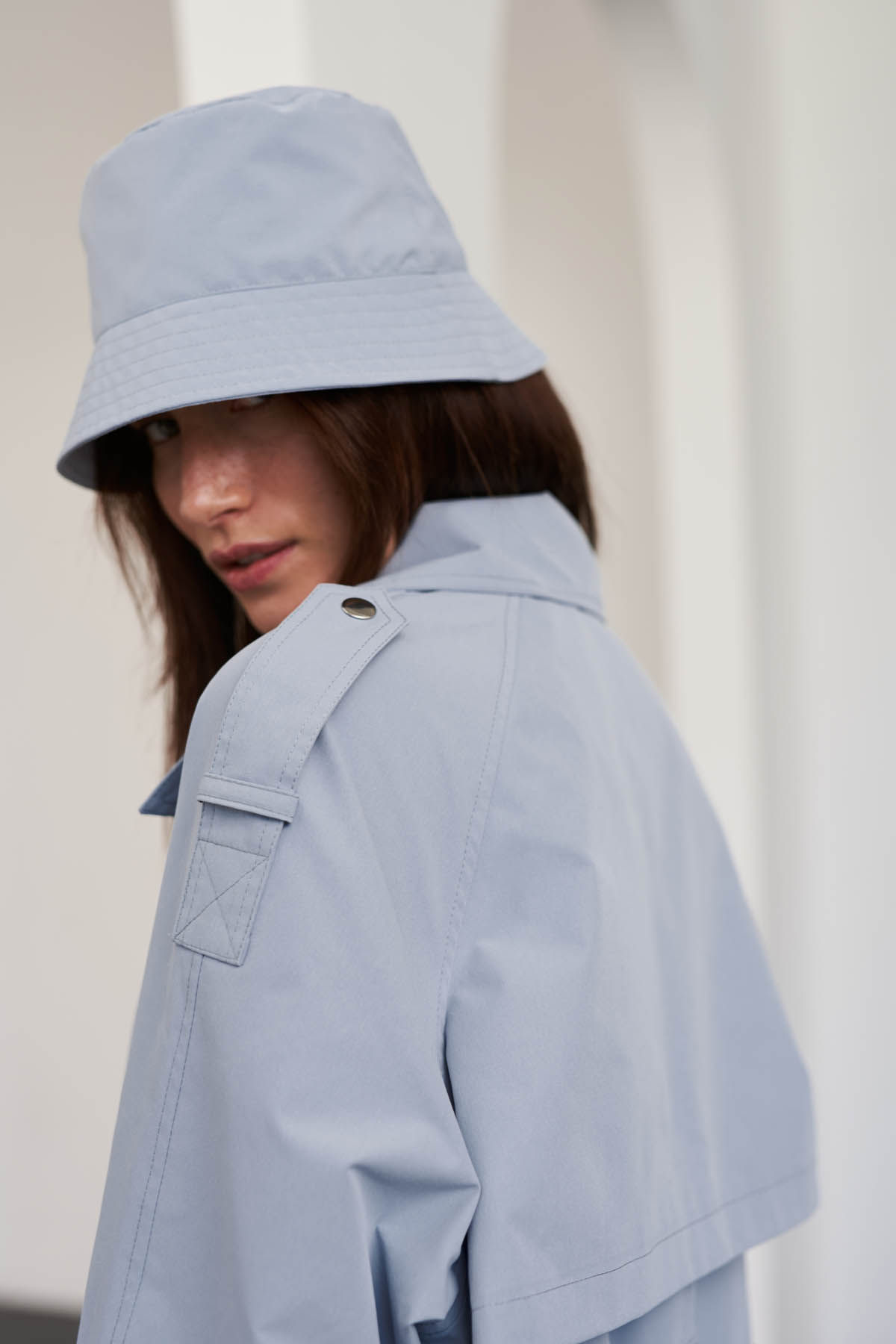 Голубая панама на подкладке