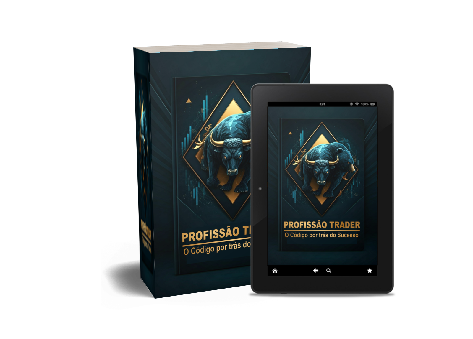Capa ebook profição trader touro e urso