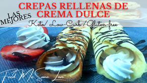 LAS MEJORES CREPAS RELLENAS DE CREMA DULCE MARMOLEADA *Keto/Low-Carb/Sugar-Free/Gluten-Free