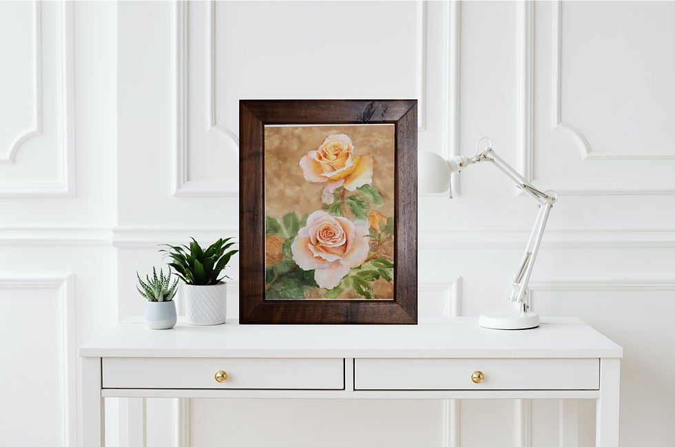 Thumbnail: Salmon and pink roses with a muted background