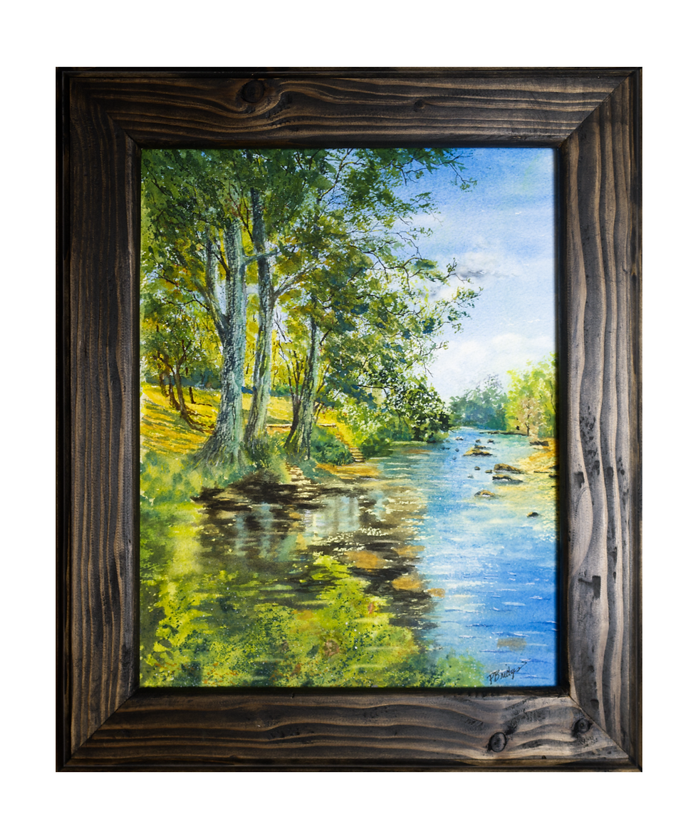 Thumbnail: Guadalupe Reflections Kerville Texas in Watercolor 11x14
