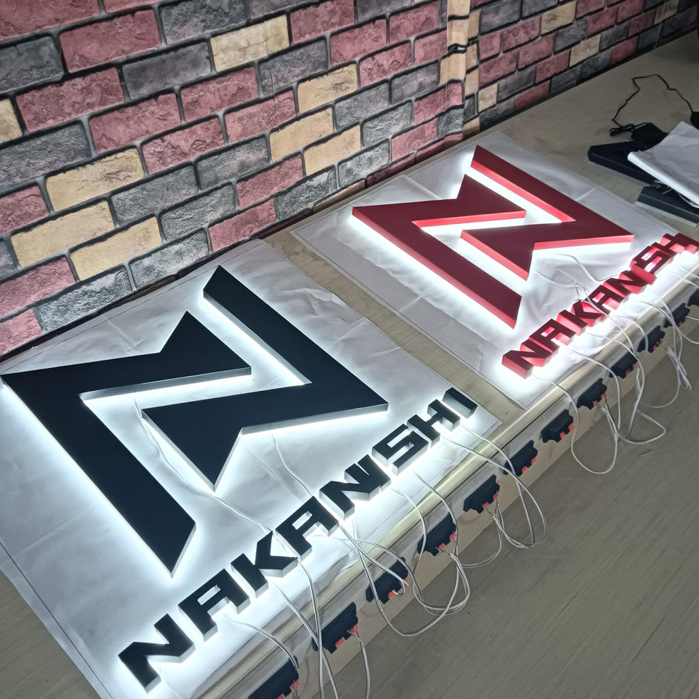 背面発光 看板 製作