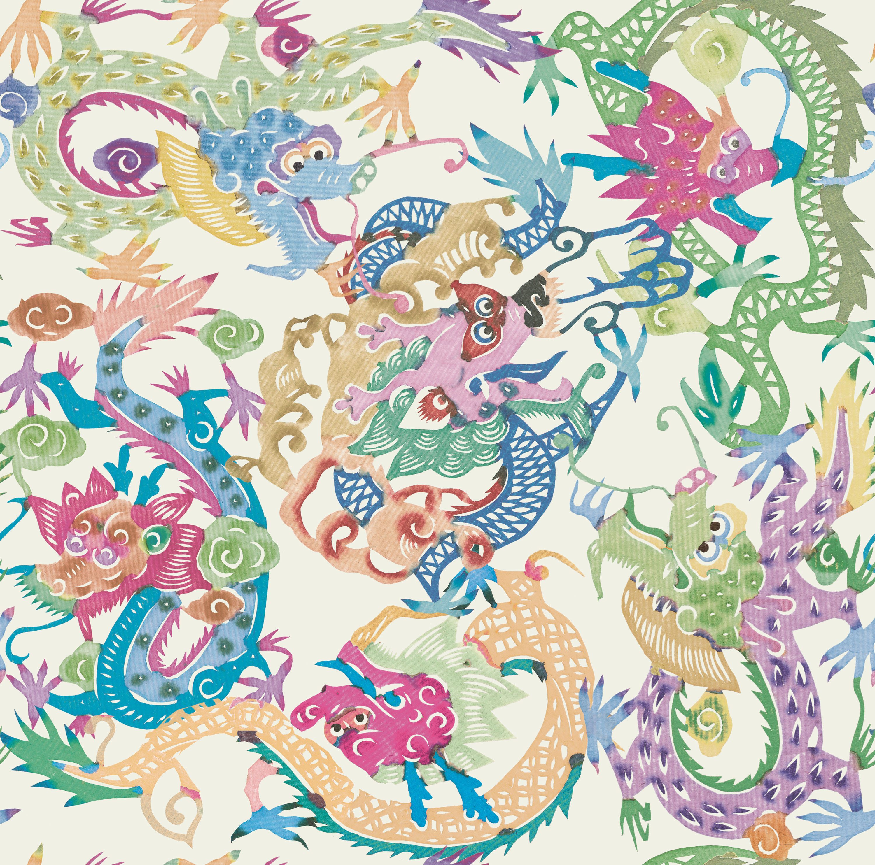 Beware of Tribals Square No. 05 Pink Green