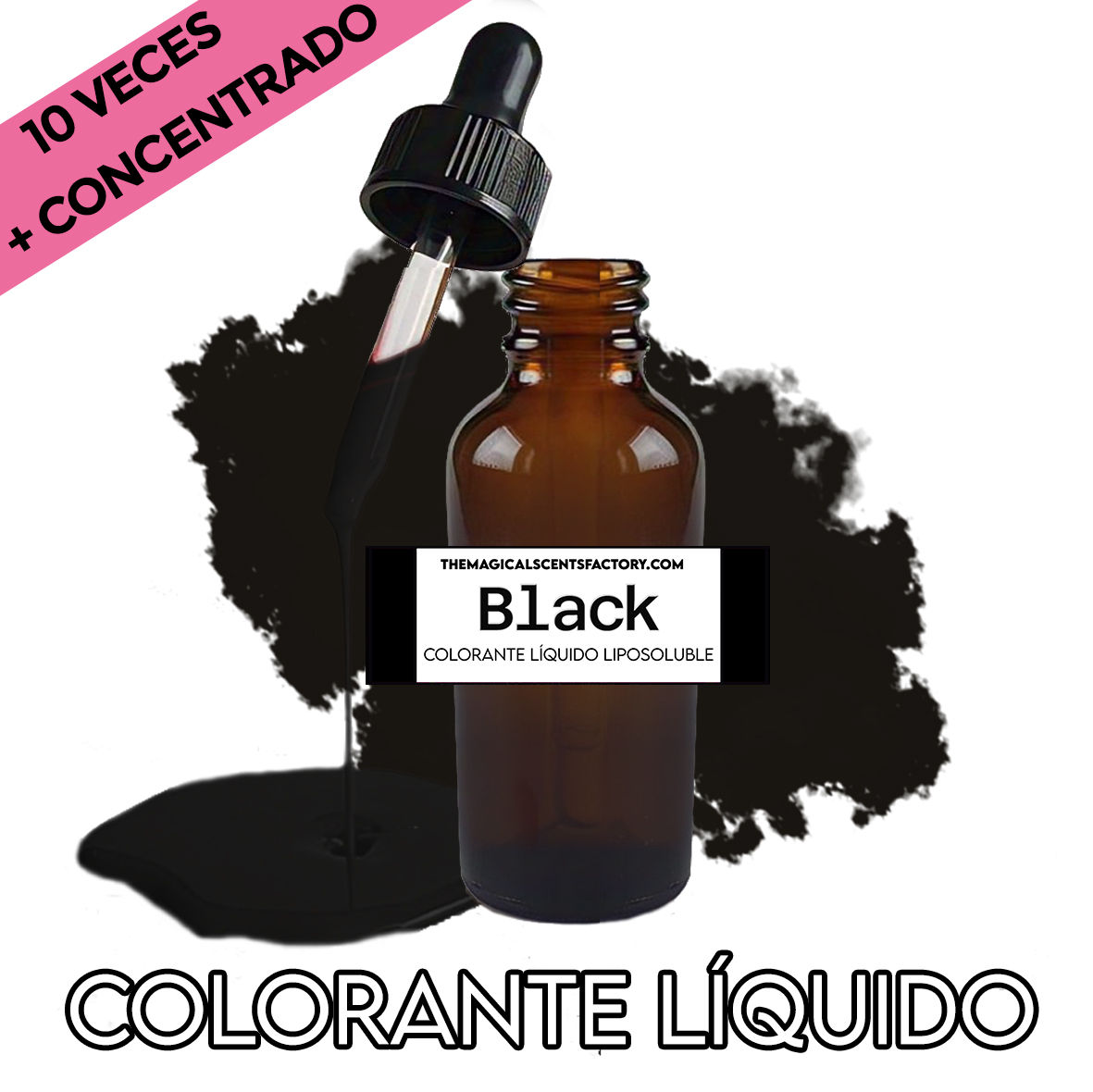 BLACK/NEGRO colorante líquido