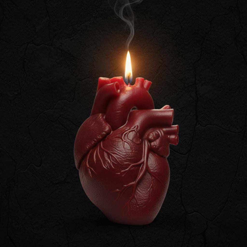 Vela corazón rojo jumbo