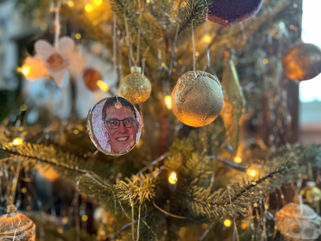 Julegave - Trebrikke med bildet av barna