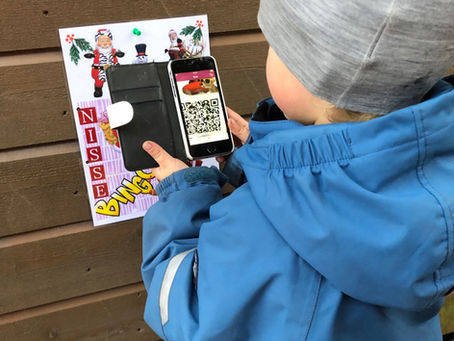 QR-koder: Nissebingo og kokkelering av nissegrøt. 