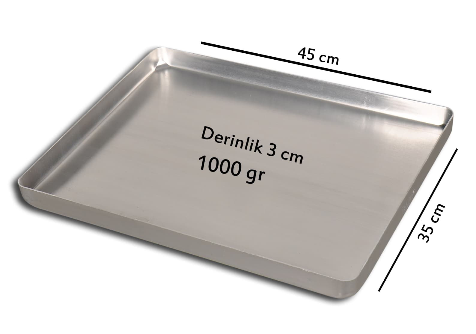 35x45 cm Kalın Baklava Tepsisi 1000 Gr