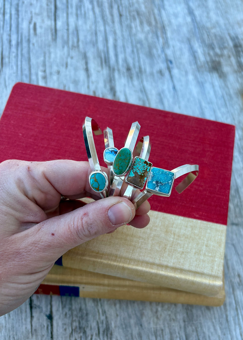 Thumbnail: Pilot Mountain Turquoise Sterling Silver Cuff