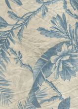 Antique swatch blue tropical leaf 