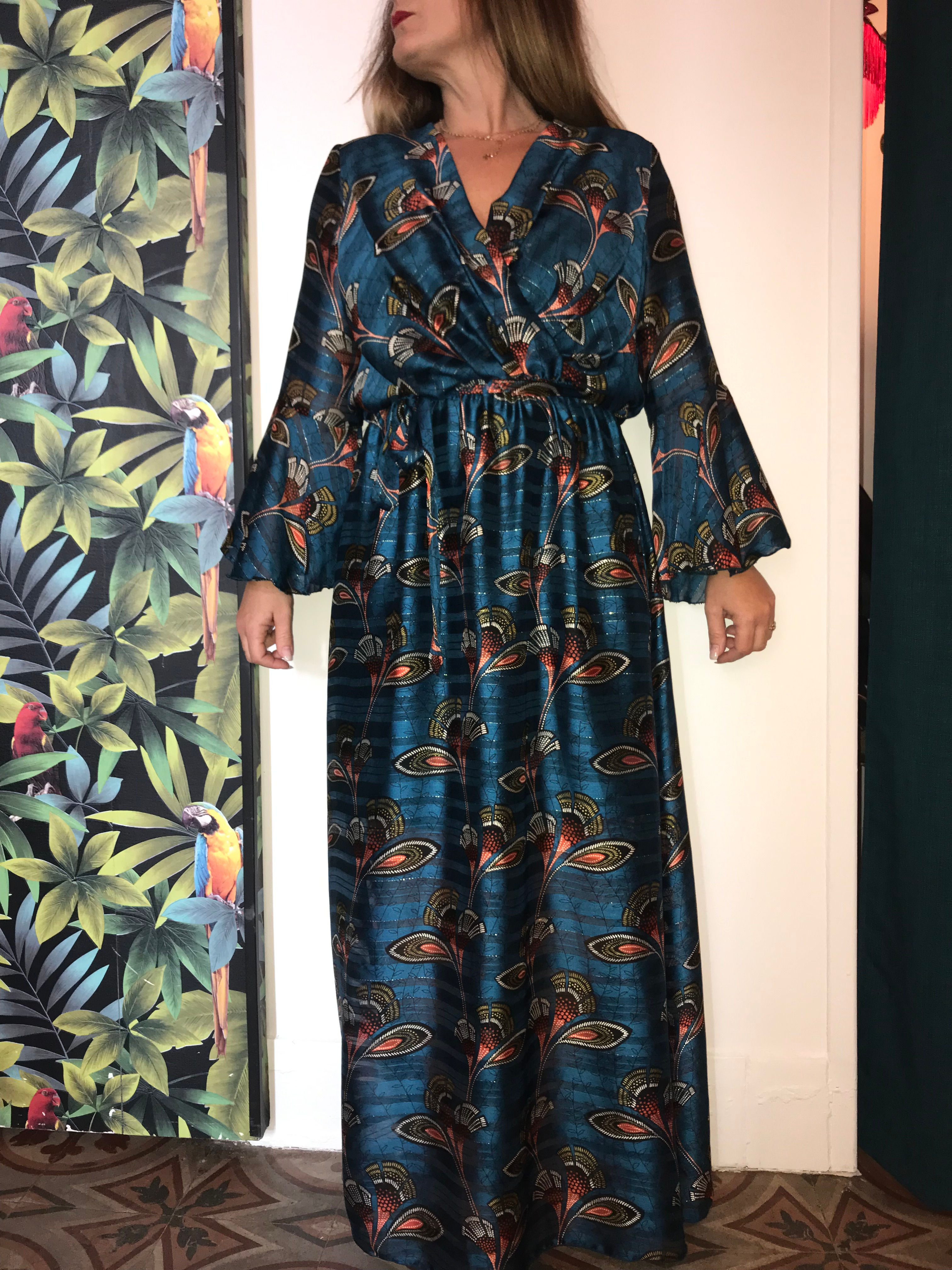 ROBE BOHEME BLEU