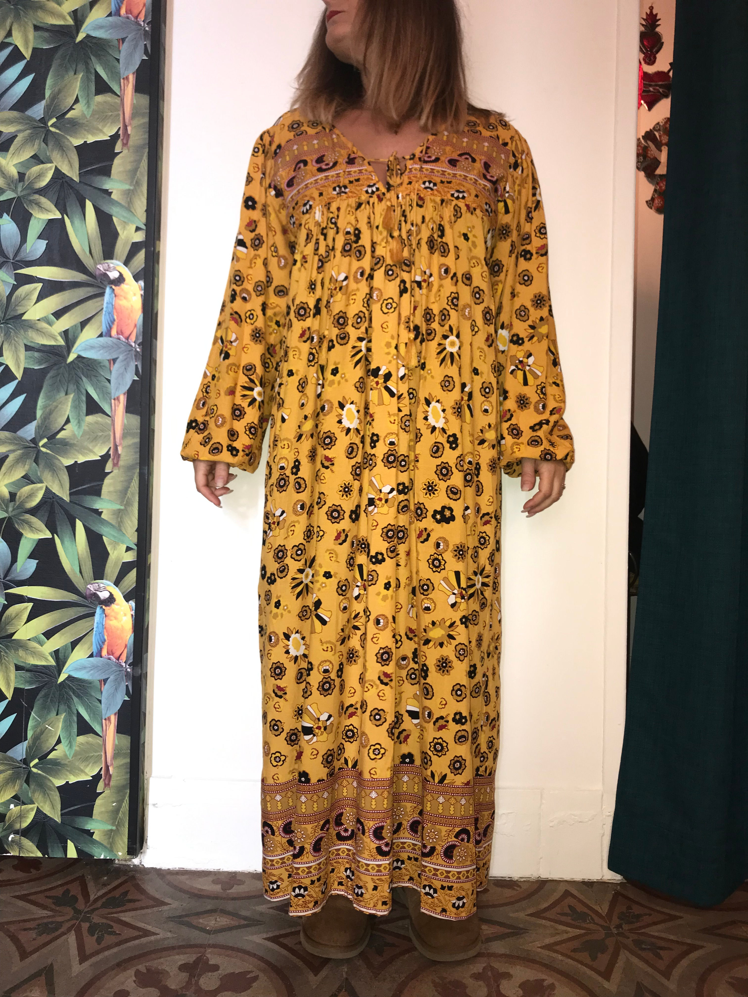ROBE PRINT FLOWER COMBO 1