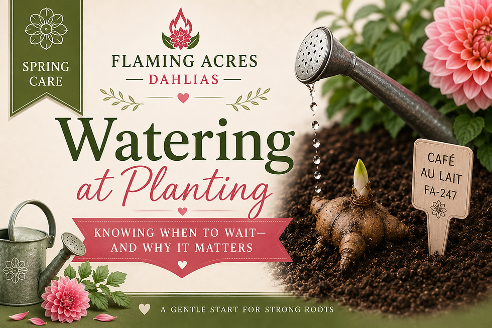 Watering Dahlias