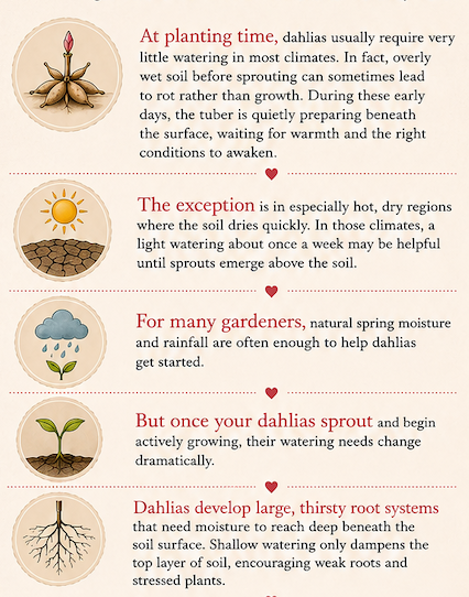 Watering Summer Dahlias