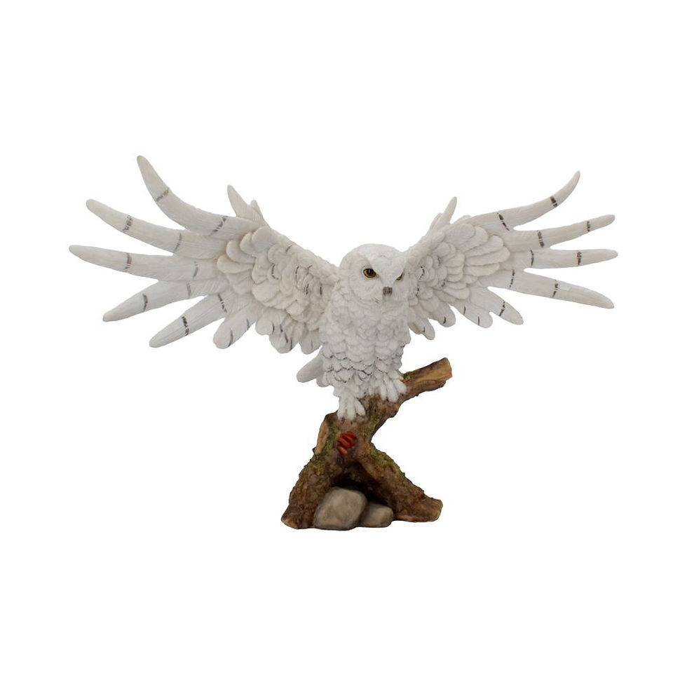 "Snowy Rest" Owl figure - front