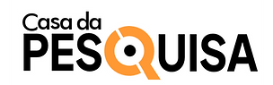 Logotipo oficial da Casa da Pesquisa, com o texto "Casa da" em letras pretas menores e a palavra "PESQUISA" em letras maiúscu