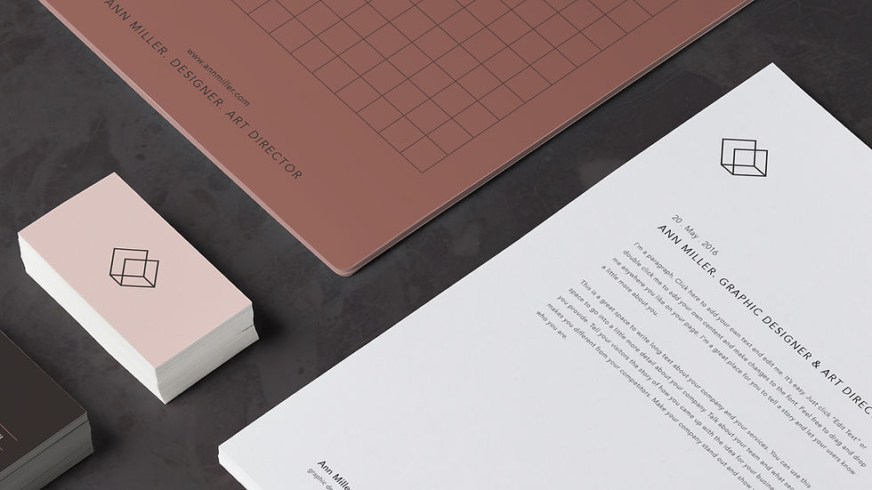 Business cards, letterhead, envelopes.