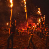 Viking boat burning celebration during New Year's Eve in Vágur, Suðuroy, Faroe Islands. Photograph by Andrija Ilic.