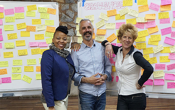 The original facilitation team: Puleng, Tim & Maggie, in 2015