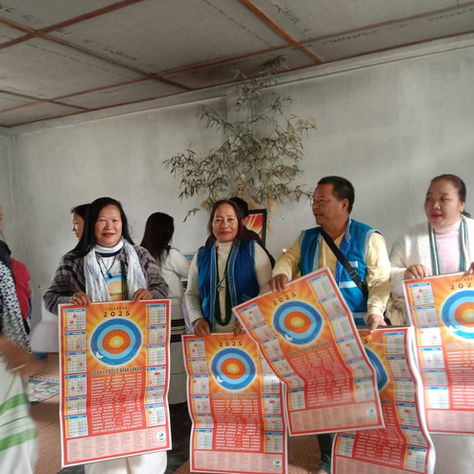 Calendar distributed in Arunachal Pradesh, Galo tribe area of Donyi Polo believers