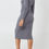 Thumbnail: Grey Knitted Midaxi   Roll Neck Dress