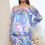 Thumbnail: Off Shoulder Ruffle Set Blue 