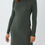 Thumbnail: Khaki Soft Knitted Roll Neck Dress